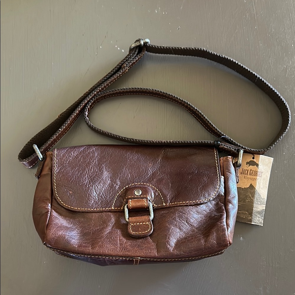 Jack Georges Brown Leather Purse